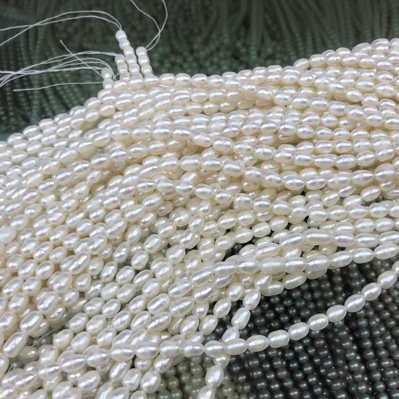 White Natural Pearl Beads 6-7mm Handmade String — feature 15