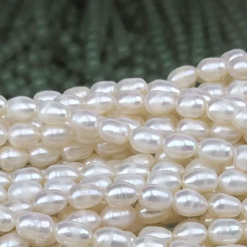 White Natural Pearl Beads 6-7mm Handmade String — feature 16