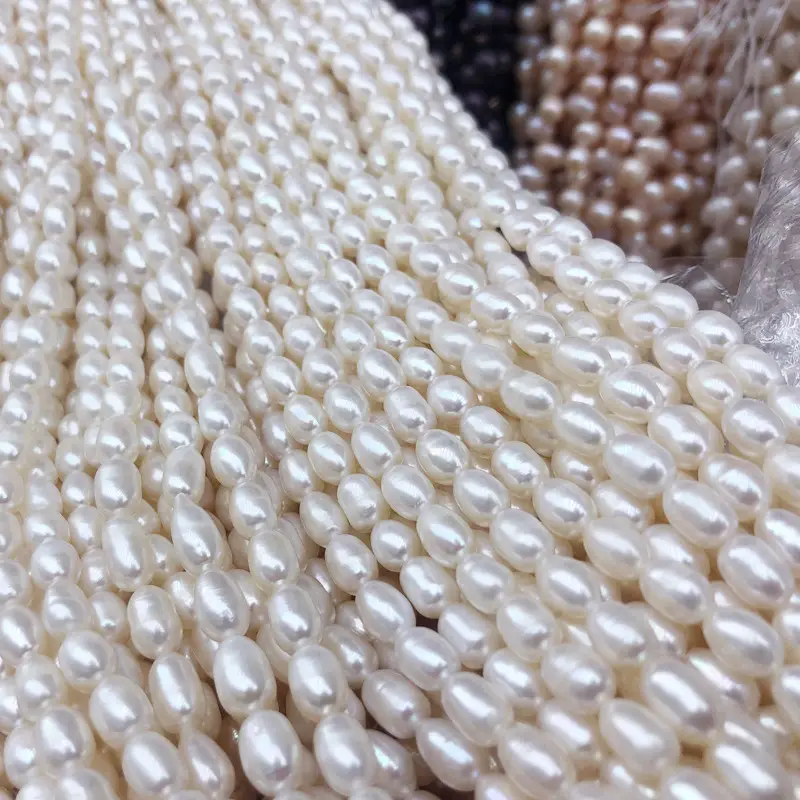 White Natural Pearl Beads 6-7mm Handmade String — feature 17