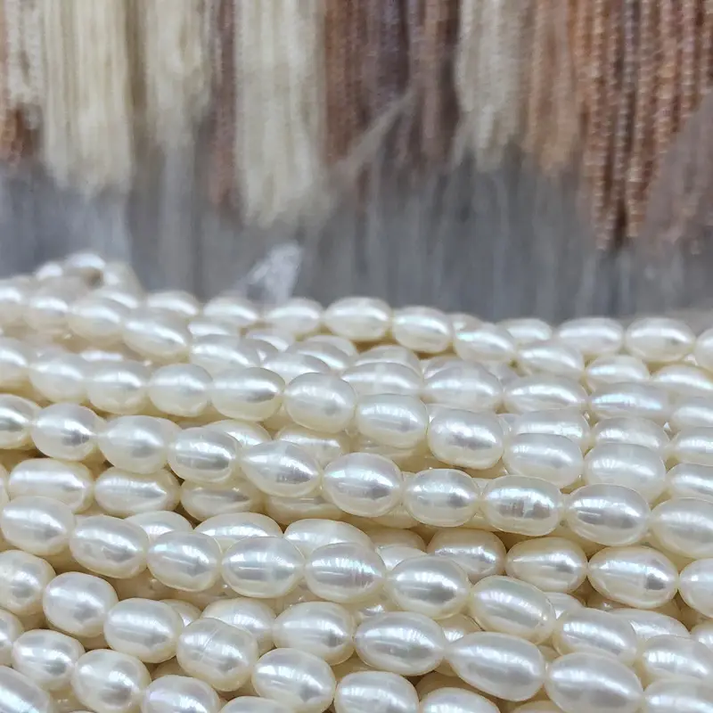 White Natural Pearl Beads 6-7mm Handmade String — feature 20