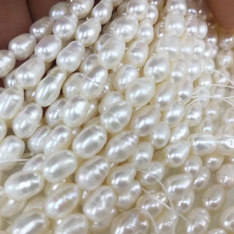 White Natural Pearl Beads 6-7mm Handmade String — feature 8