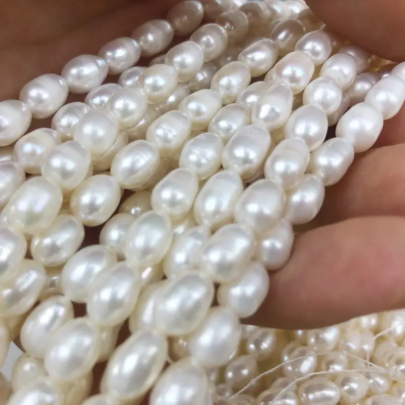 White Natural Pearl Beads 6-7mm Handmade String — feature 9