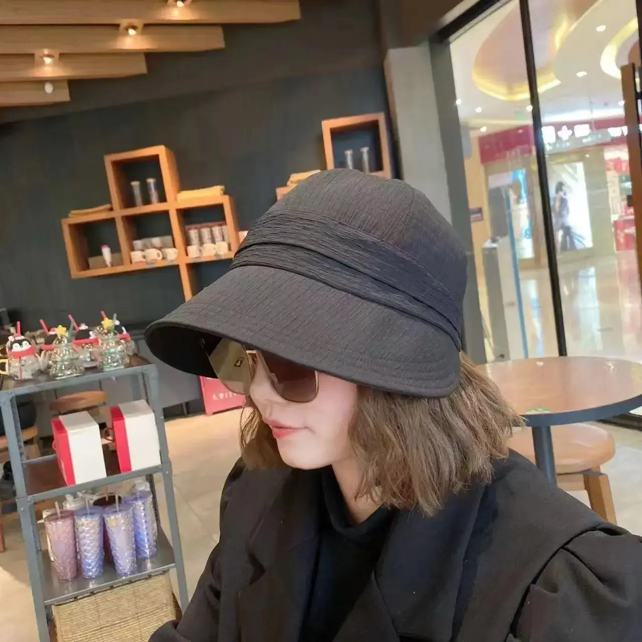 Women Sun Protection Peaked Hat Big Brim — feature 2