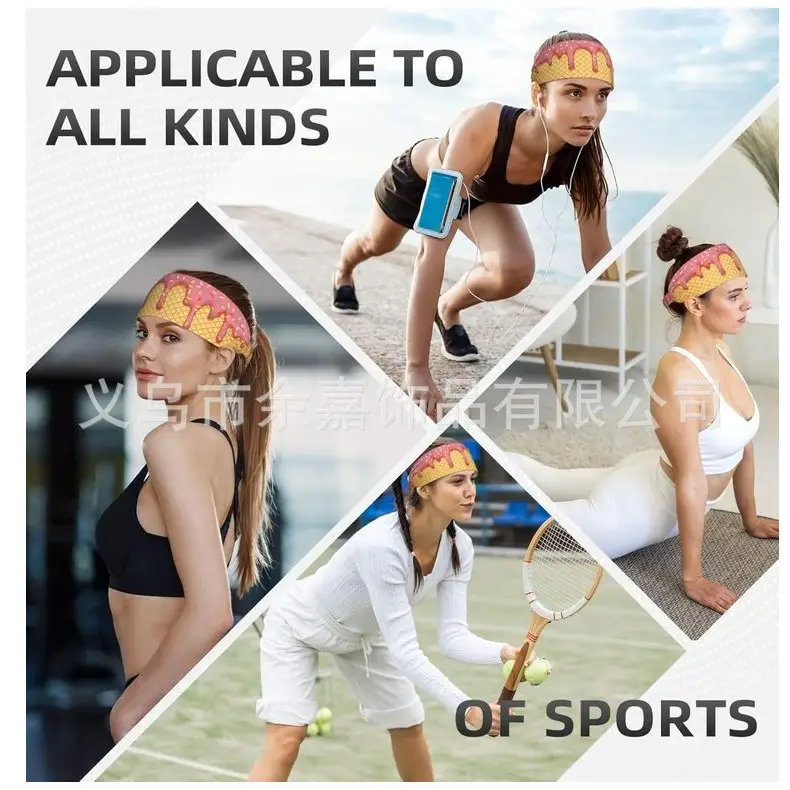 Men's Hot Selling Yoga Headband with Ice Cream Design — feature 12