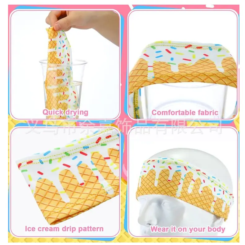 Men's Hot Selling Yoga Headband with Ice Cream Design — feature 8