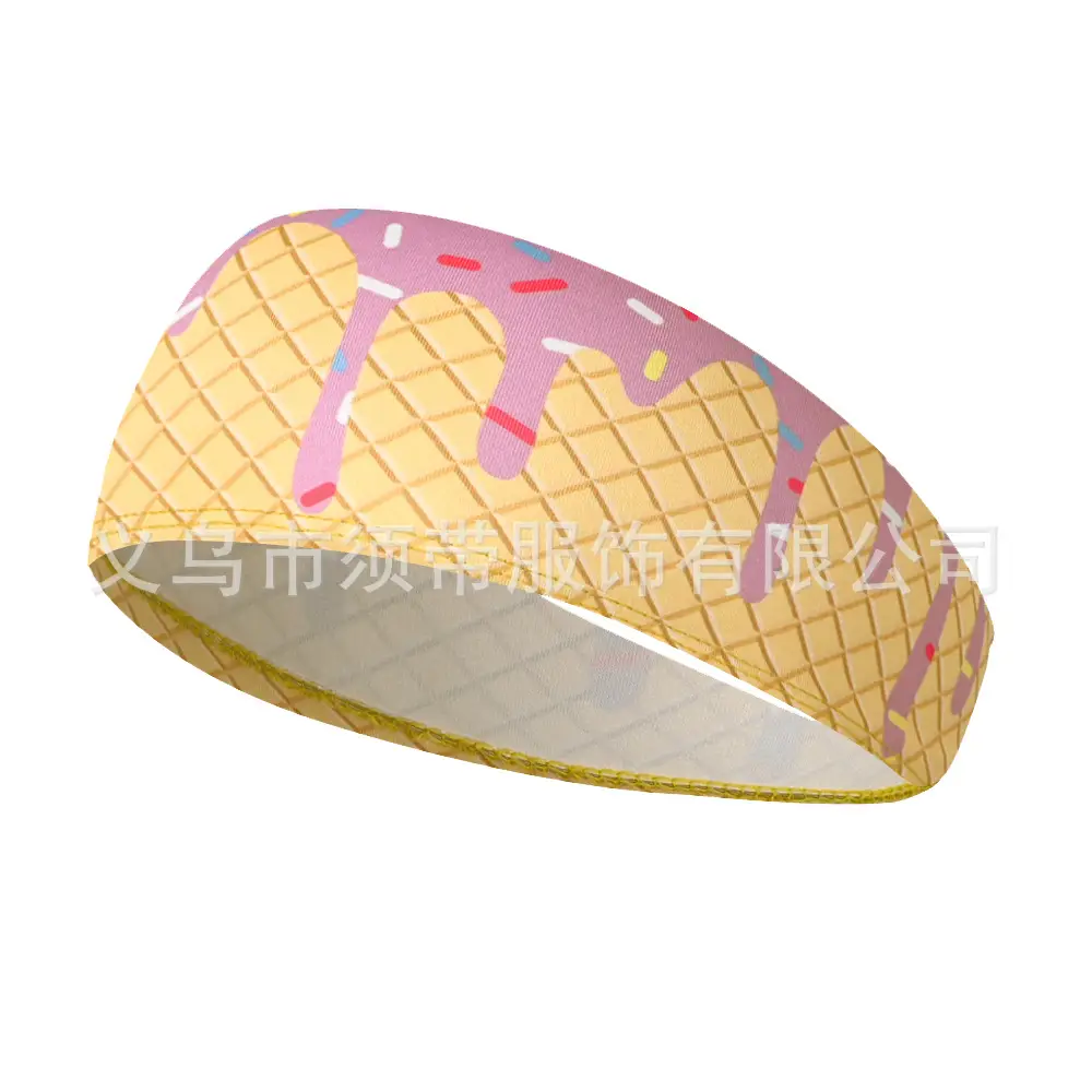 Men's Hot Selling Yoga Headband with Ice Cream Design - Image 17