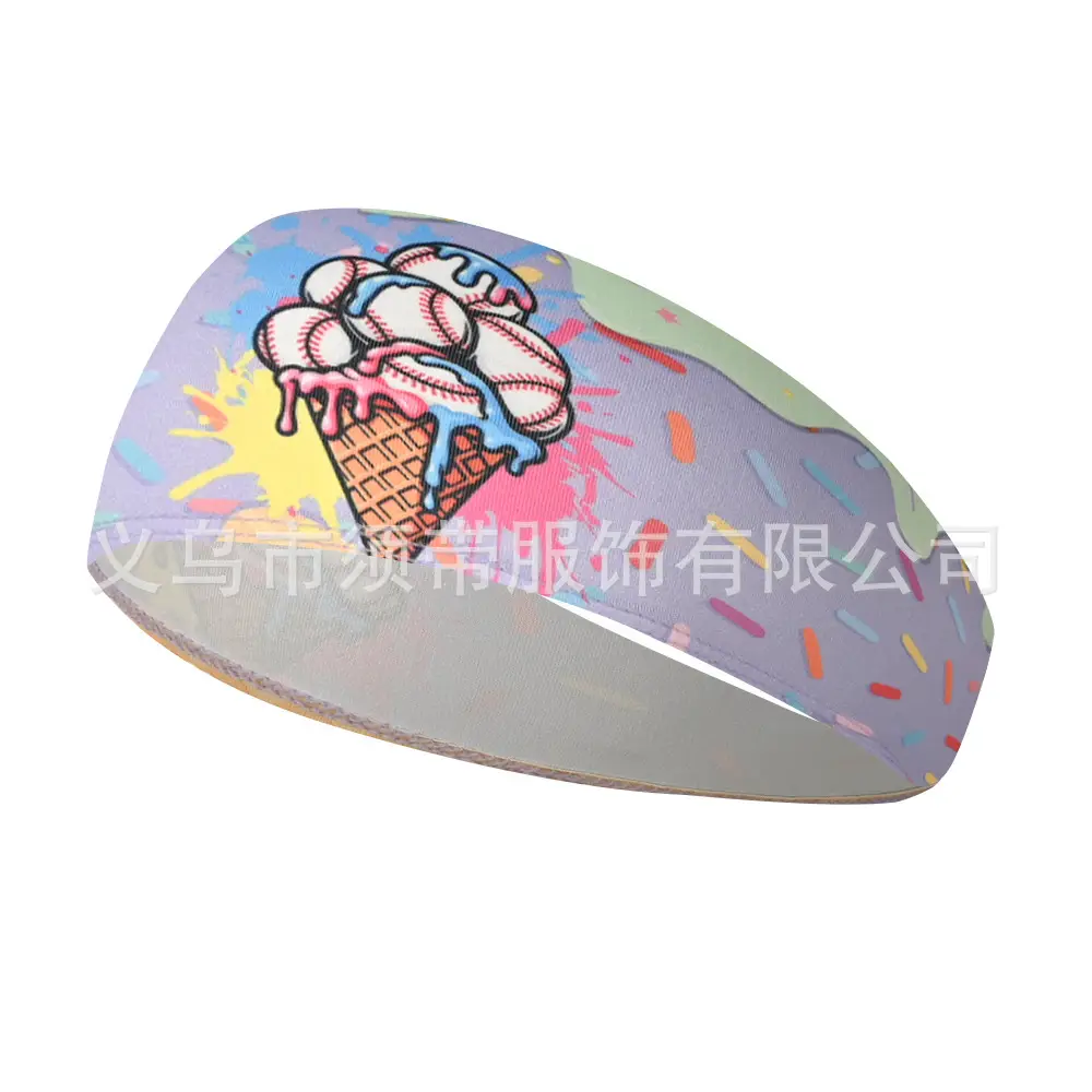 Men's Hot Selling Yoga Headband with Ice Cream Design - Image 22