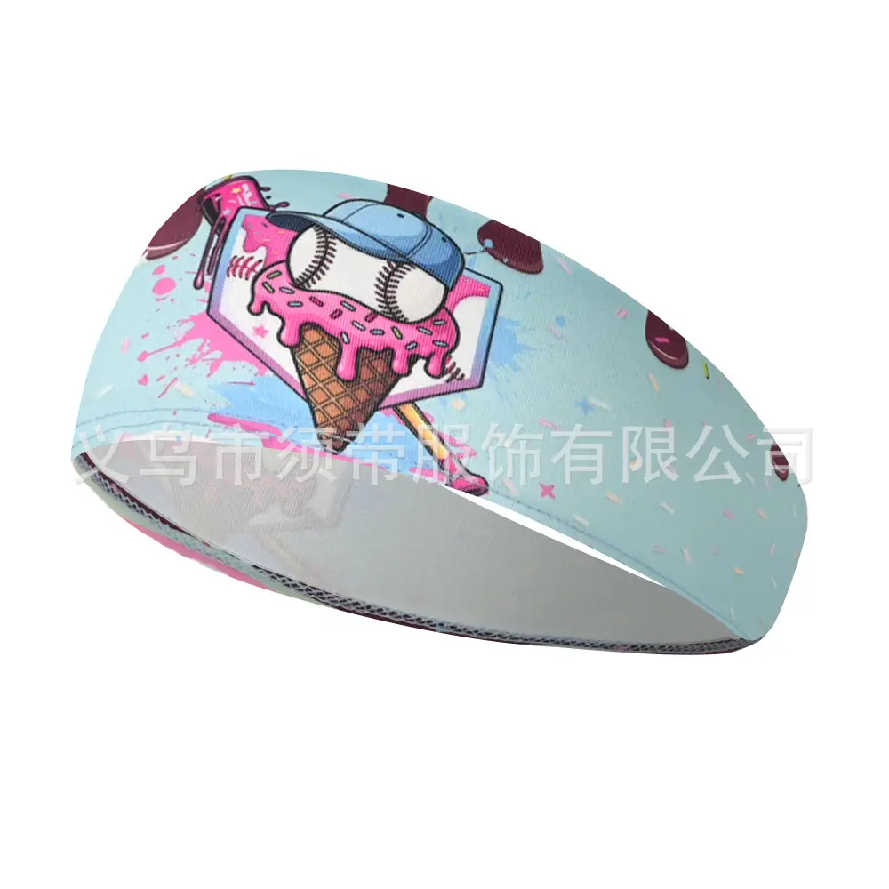 Men's Hot Selling Yoga Headband with Ice Cream Design - Image 24