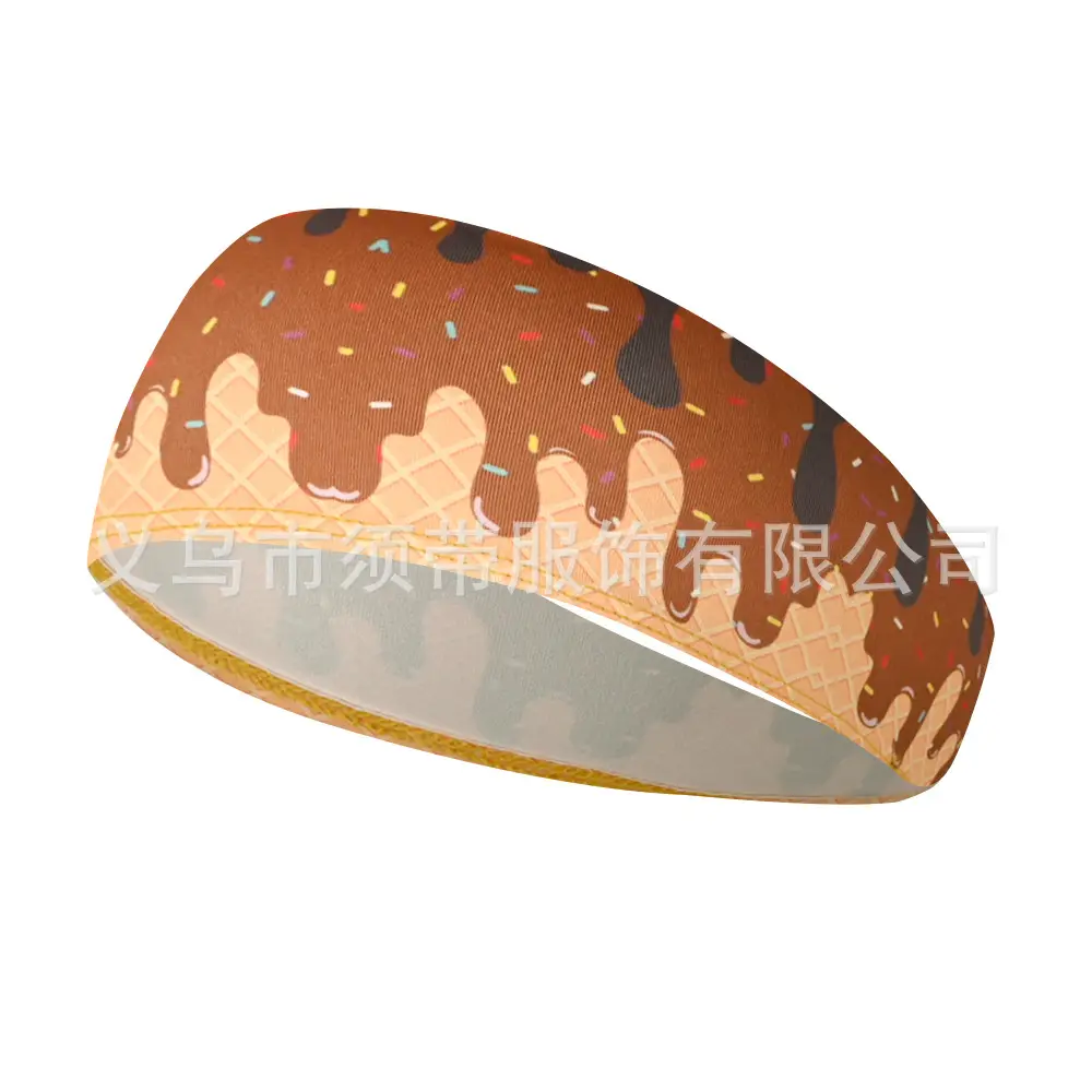 Men's Hot Selling Yoga Headband with Ice Cream Design - Image 28