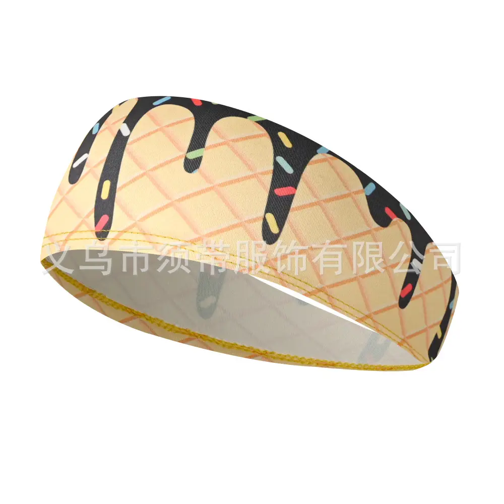 Men's Hot Selling Yoga Headband with Ice Cream Design - Image 34