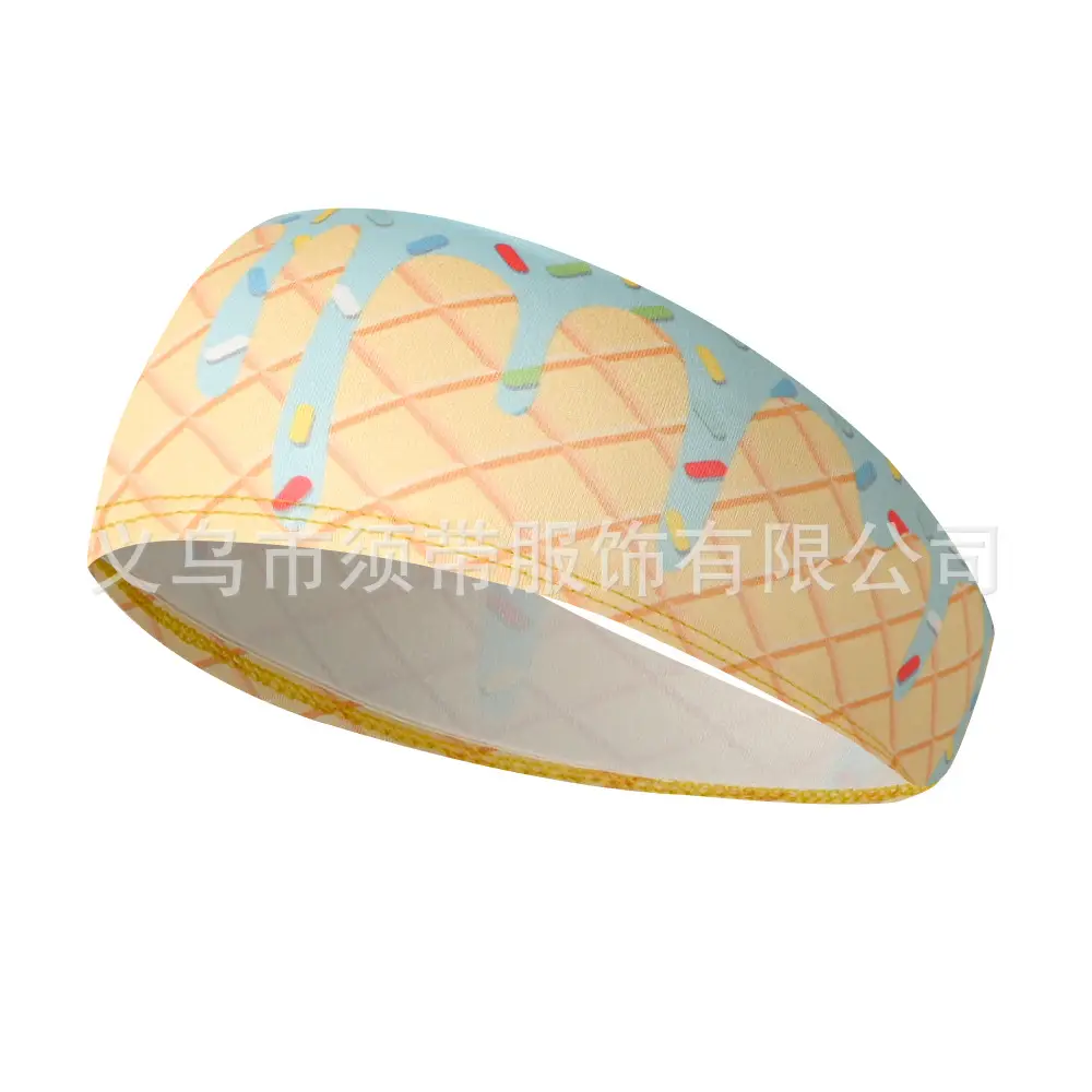 Men's Hot Selling Yoga Headband with Ice Cream Design - Image 36