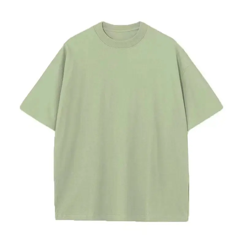 Men's 230g Cotton T-Shirt Green Loose Fit - Image 11