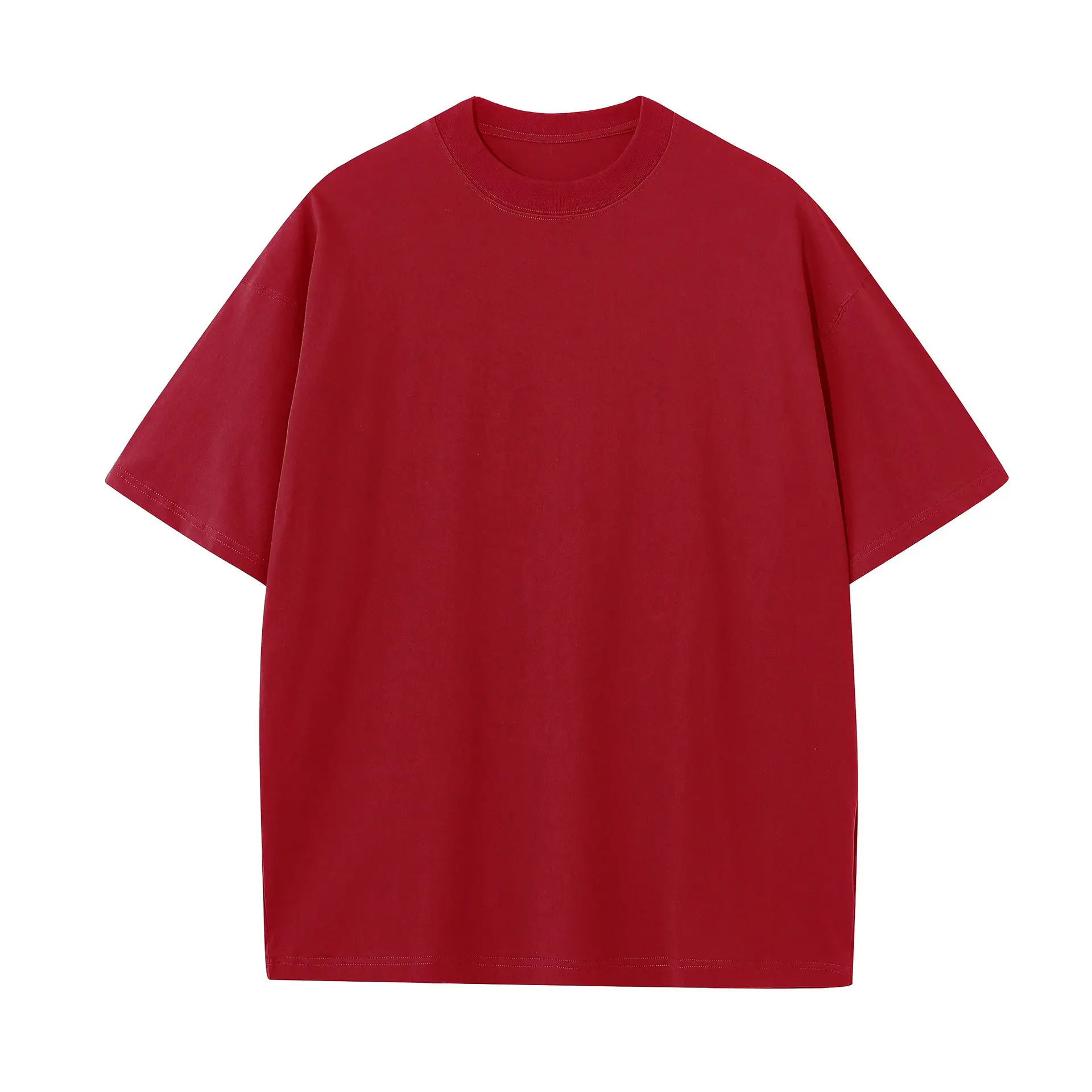 Men's 230g Cotton T-Shirt Green Loose Fit - Image 5
