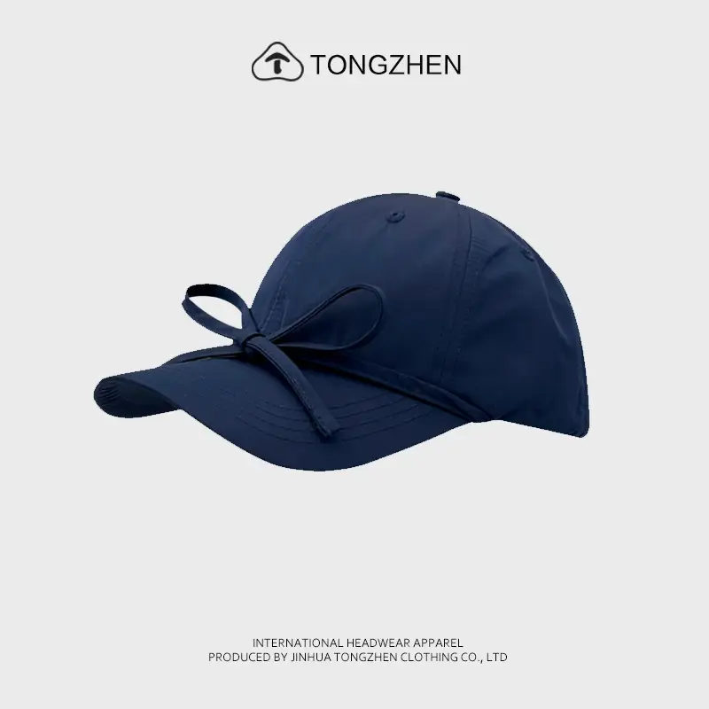 Pink Bow Cap for Women Summer Sun Protection - Image 4