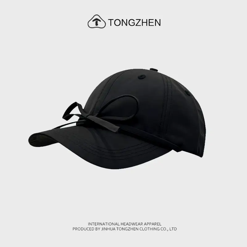 Pink Bow Cap for Women Summer Sun Protection - Image 5