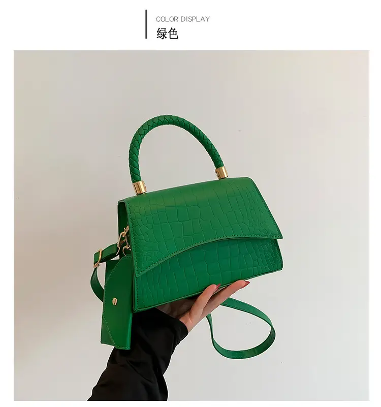 Green Texeled Crossbody Bag for Women 2024 Spring — feature 13
