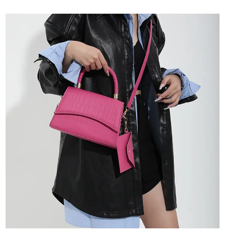 Green Texeled Crossbody Bag for Women 2024 Spring — feature 23