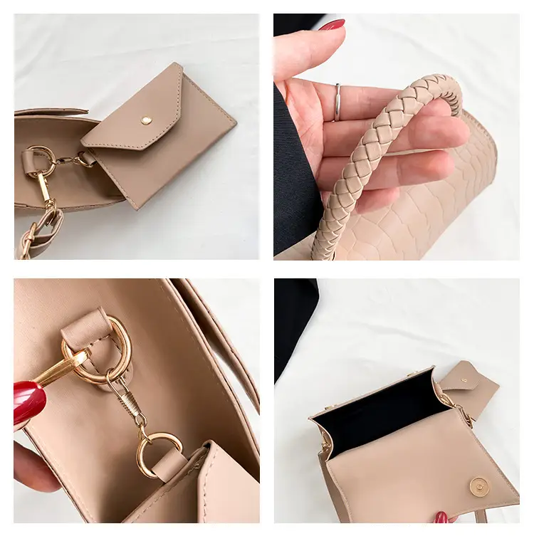 Green Texeled Crossbody Bag for Women 2024 Spring — feature 9