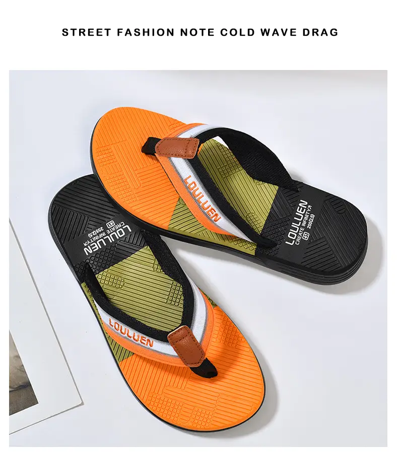 2025 Men's Distinctive Non-Slip Beach Slippers Brown Green โ feature 22