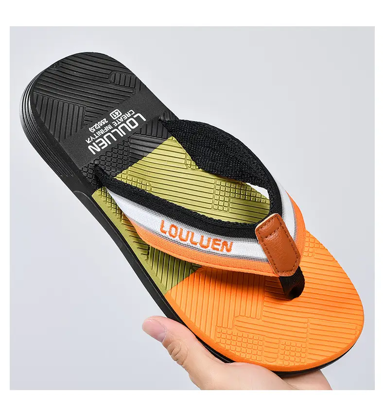 2025 Men's Distinctive Non-Slip Beach Slippers Brown Green โ feature 24