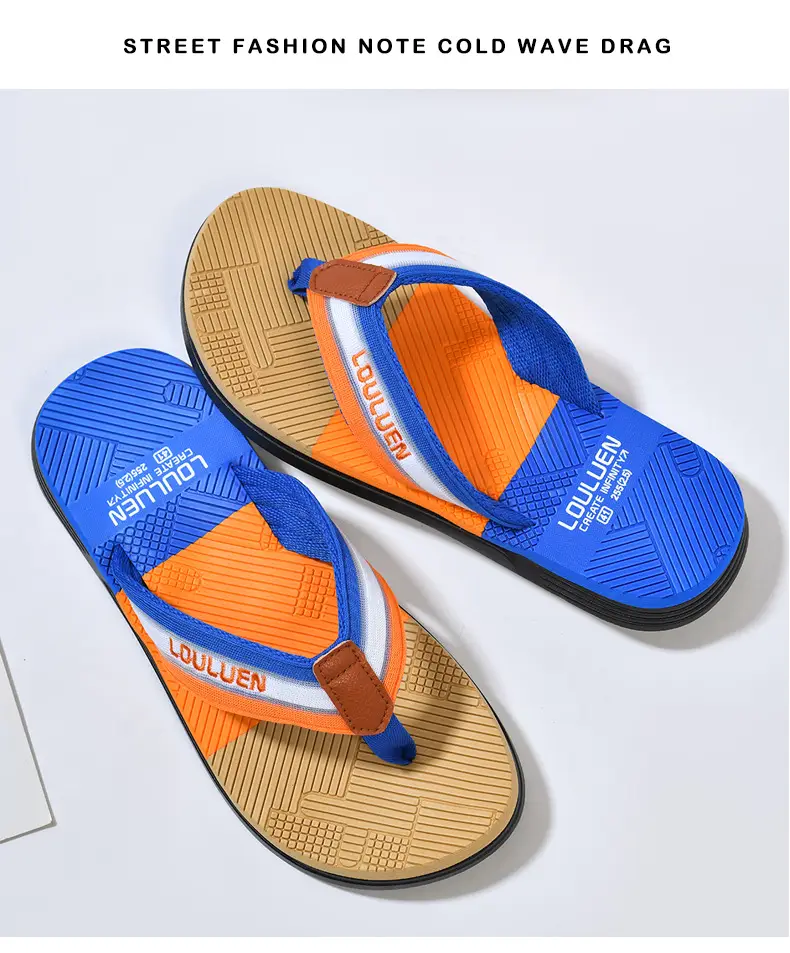 2025 Men's Distinctive Non-Slip Beach Slippers Brown Green โ feature 9