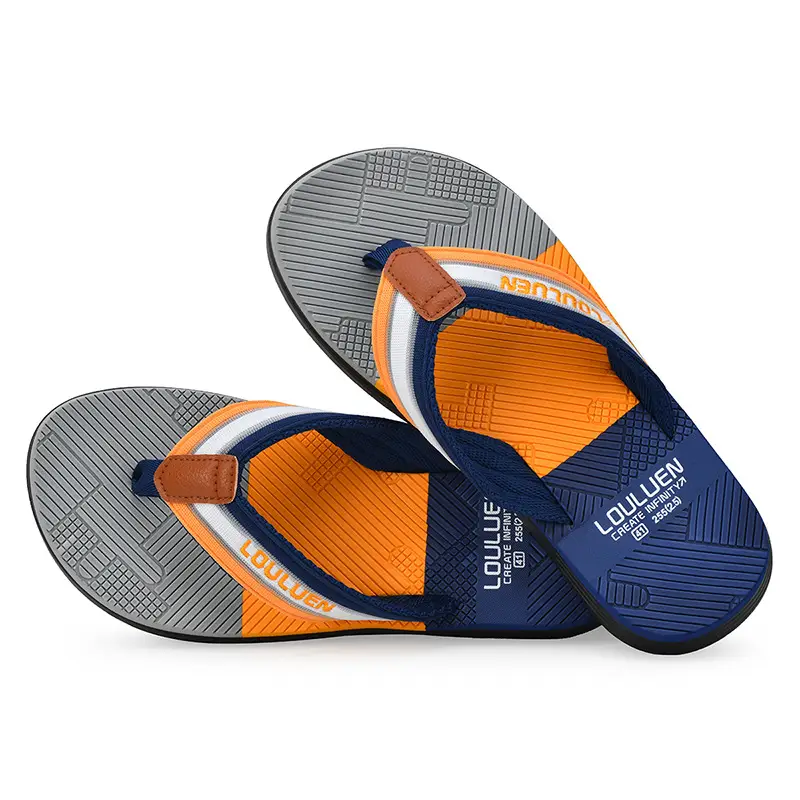 2025 Men's Distinctive Non-Slip Beach Slippers Brown Green - Image 2