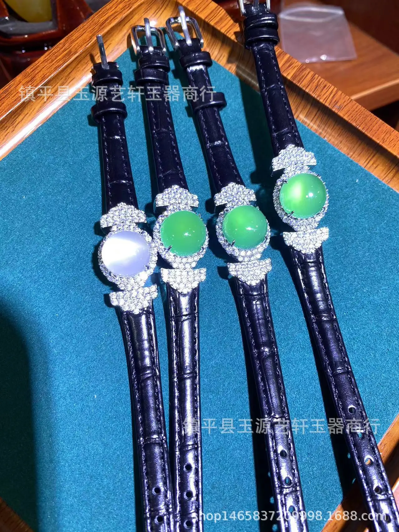 Chinese Style Women's Wristband with Yang Green Agate & Silver Plated — feature 8