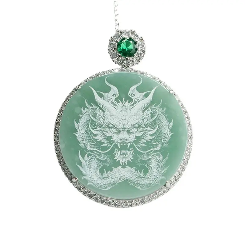 Guan Yu Jade Dragon Pendant Blue Water Dragon Brand - Image 6