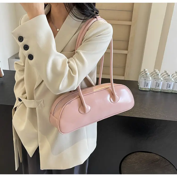 Women's New French Textured Shoulder Bag Cream 2024 — feature 24