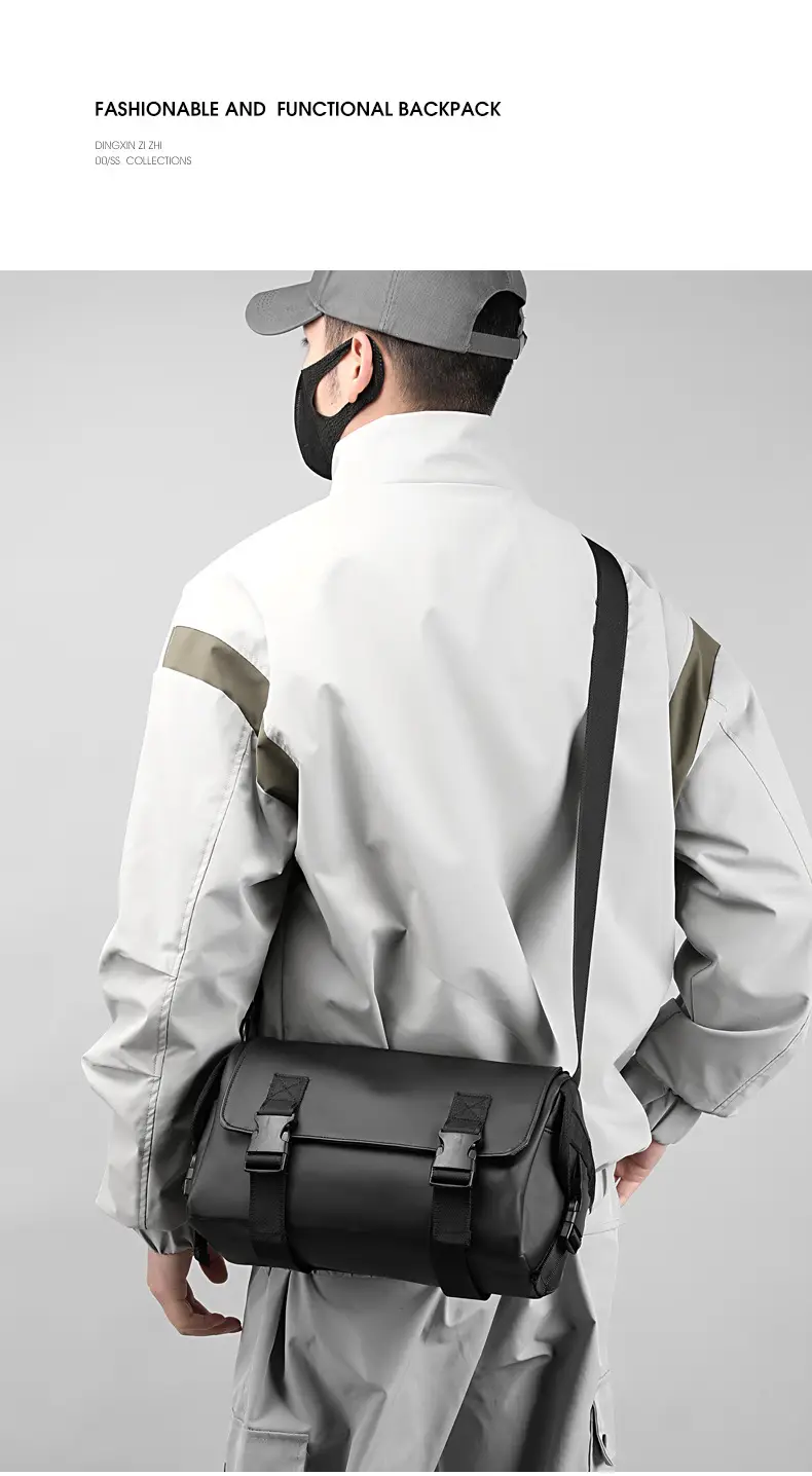 Black Japanese & Korean Style Shoulder Bag for Men Women — feature 17