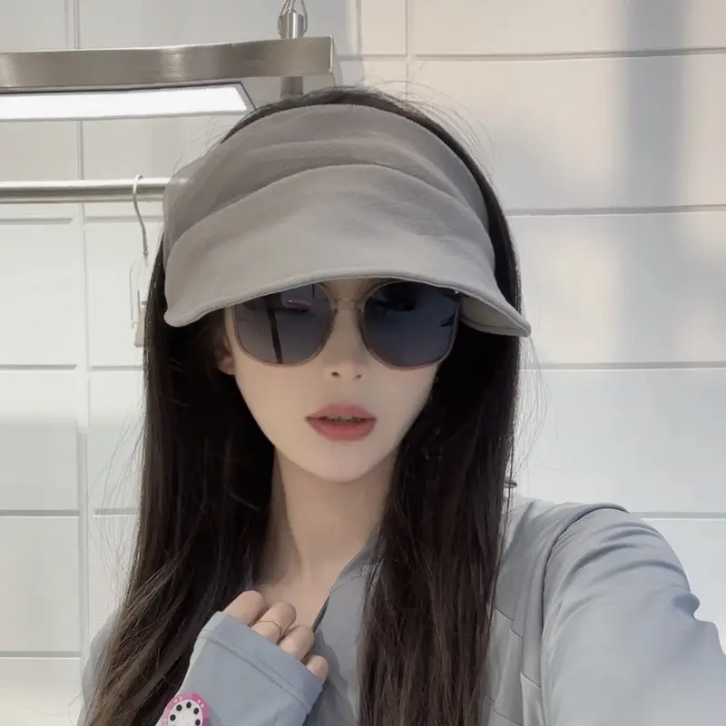 Designer Organza Sun Hat with Peaked Cap & Sunglasses - Image 2