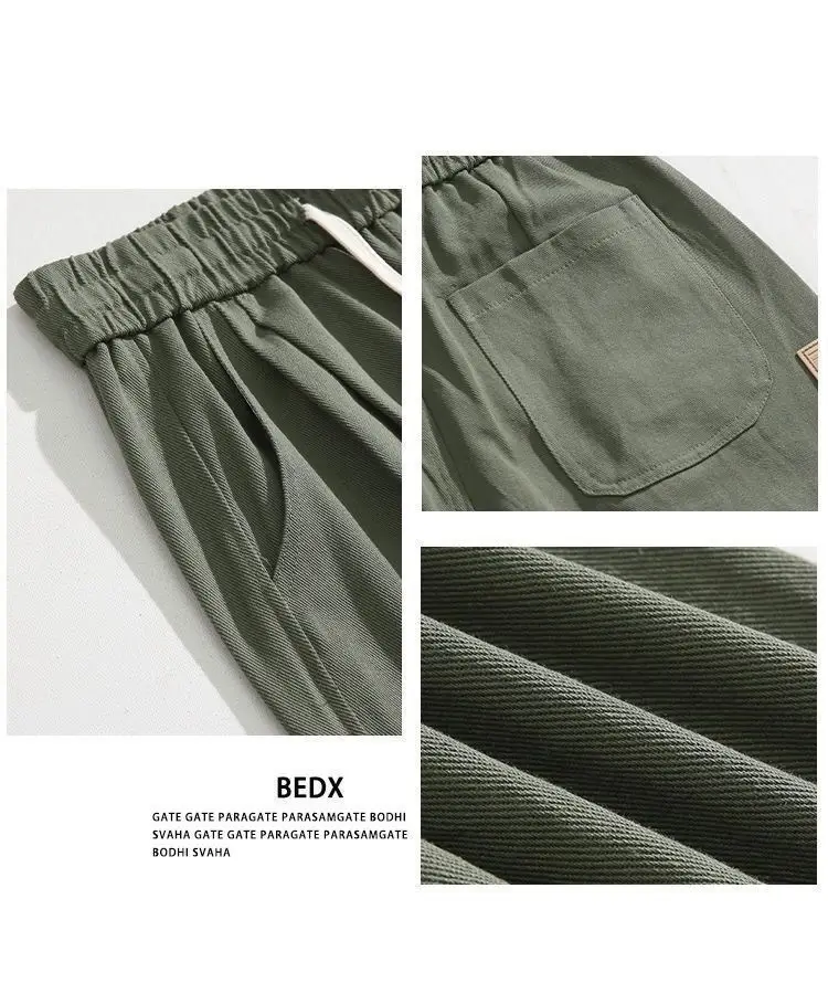 Men's Black Wide Leg Pants Solid Color Spring New — feature 8