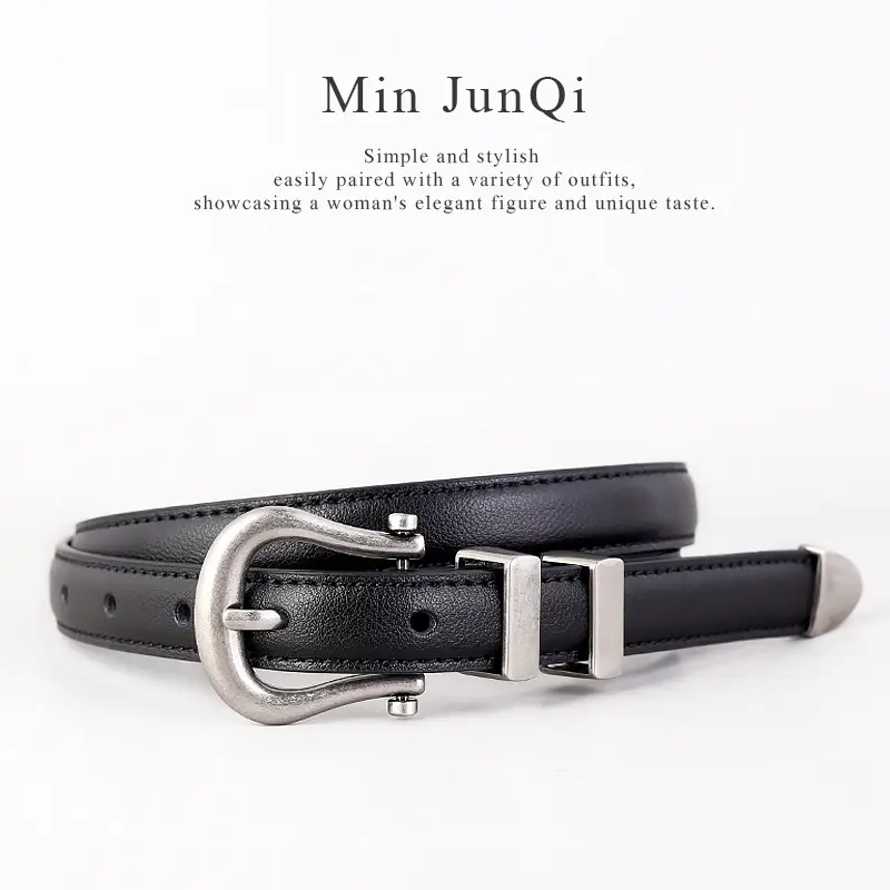 Women's Belt 2025 New Design Vintage Silver Buckle Belt for Jeans - Image 4