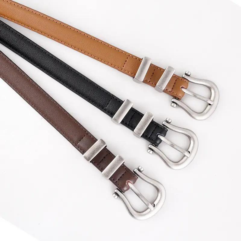 Women's Belt 2025 New Design Vintage Silver Buckle Belt for Jeans - Image 5