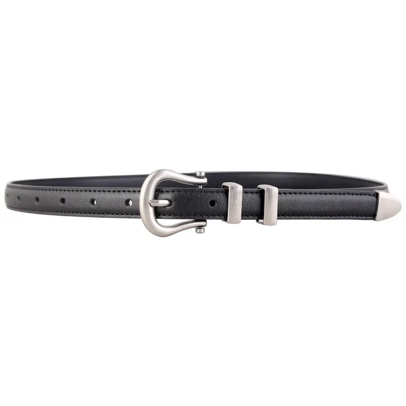 Women's Belt 2025 New Design Vintage Silver Buckle Belt for Jeans - Image 8