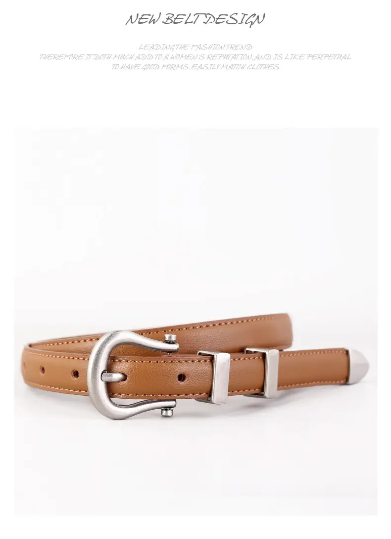 Women's Belt 2025 New Design Vintage Silver Buckle Belt for Jeans — feature 38