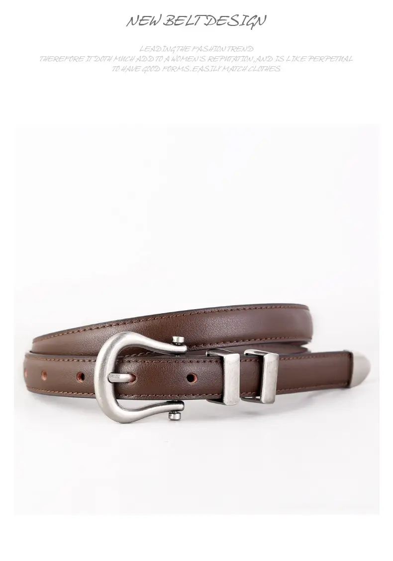 Women's Belt 2025 New Design Vintage Silver Buckle Belt for Jeans — feature 39