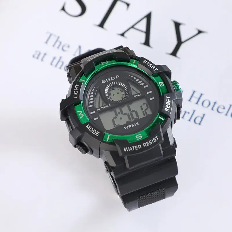Water Resistant Digital Sports Watch Black Blue - Image 4