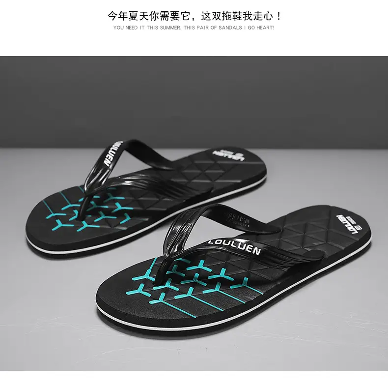 Factory Direct Sales 2026 Summer New Style Slippers for Men, Non-Slip Beach Flip-Flops, Flip-Flops for Home Use — feature 12