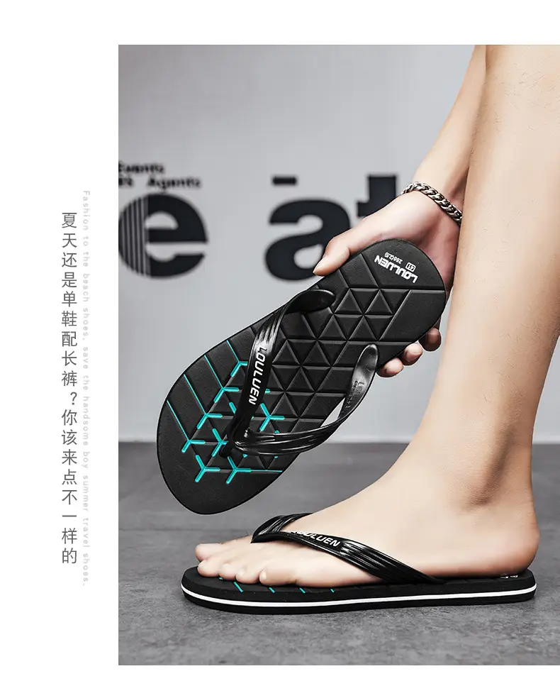Factory Direct Sales 2026 Summer New Style Slippers for Men, Non-Slip Beach Flip-Flops, Flip-Flops for Home Use — feature 16