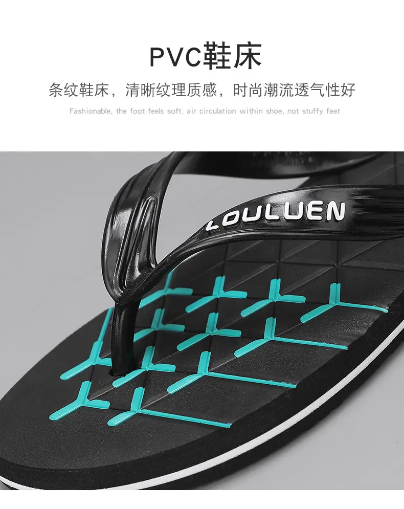 Factory Direct Sales 2026 Summer New Style Slippers for Men, Non-Slip Beach Flip-Flops, Flip-Flops for Home Use — feature 5