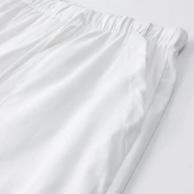 Men's Linen Casual Pants Spring Autumn Black White — feature 6