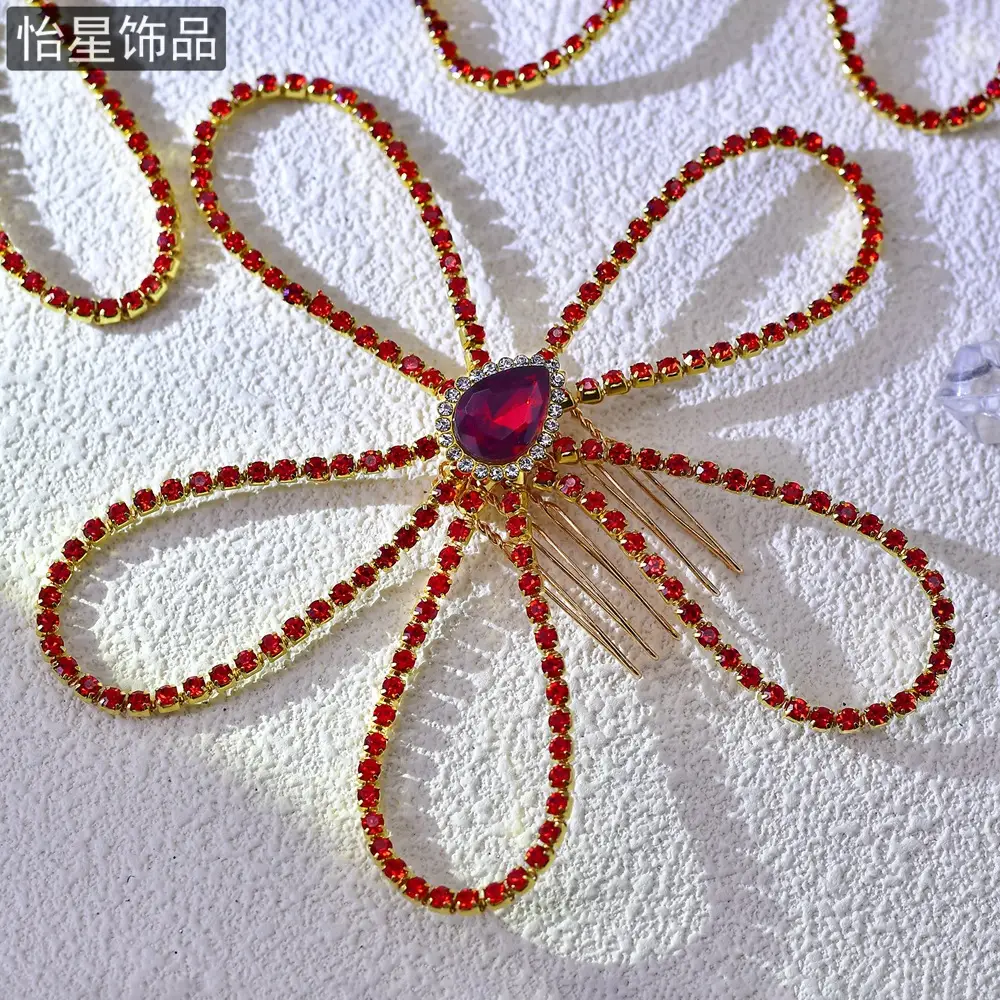 Yixing New Rhinestone Hairpin Mori Flower Comb — feature 10
