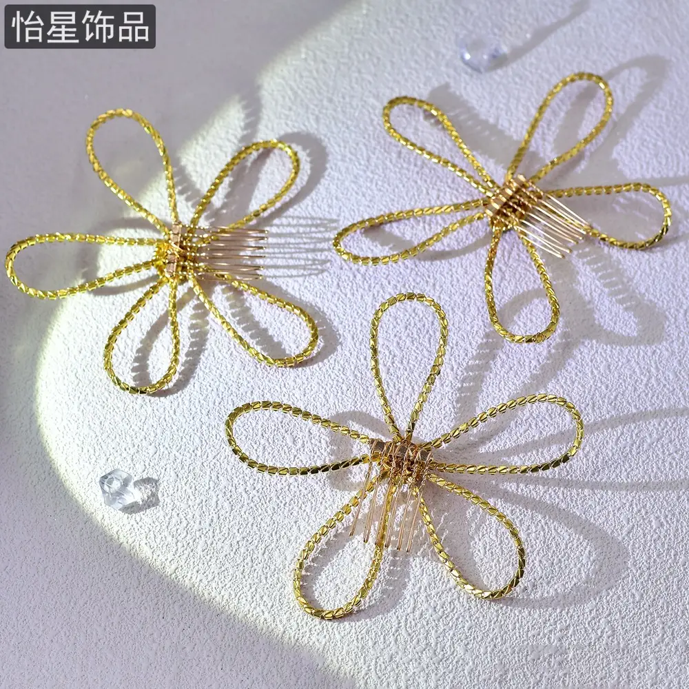 Yixing New Rhinestone Hairpin Mori Flower Comb — feature 11