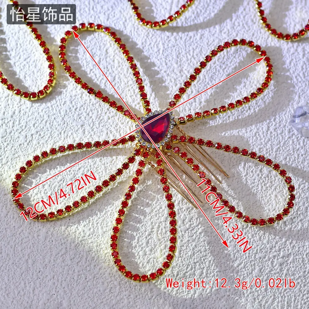 Yixing New Rhinestone Hairpin Mori Flower Comb — feature 4