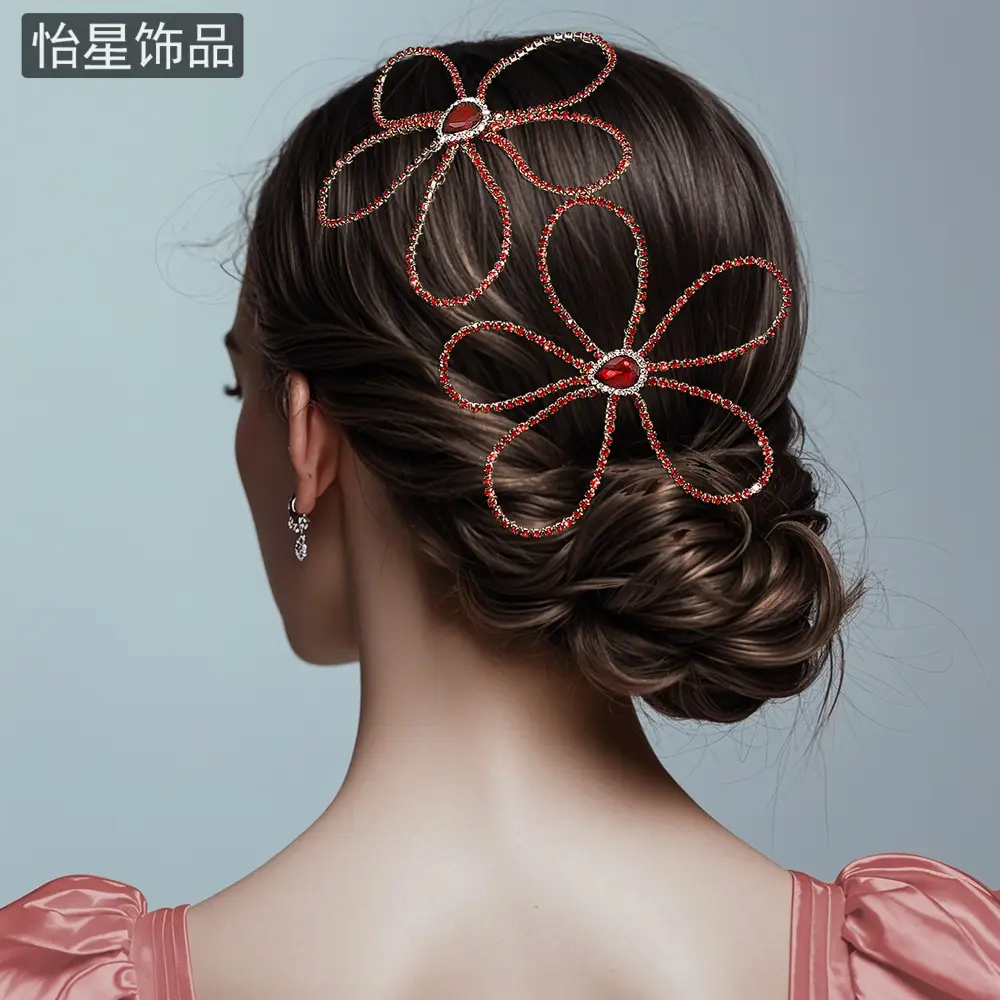 Yixing New Rhinestone Hairpin Mori Flower Comb — feature 7