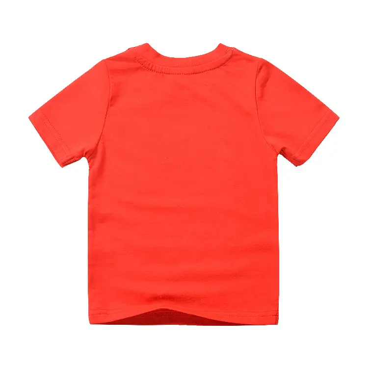 Kids Cartoon Car T-Shirt Red Boys Summer - Image 4