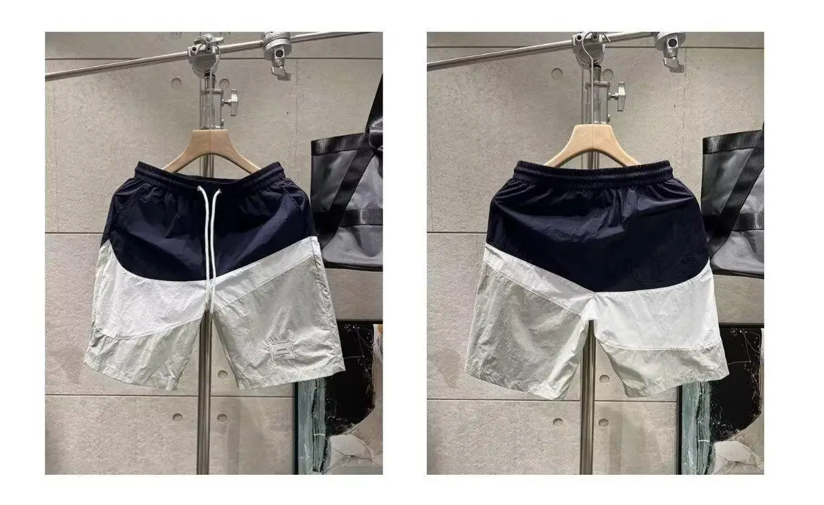 Men's White Black Athletic Shorts Quick-Drying Breathable — feature 1