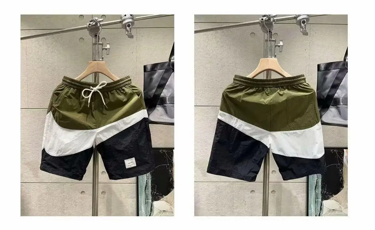 Men's White Black Athletic Shorts Quick-Drying Breathable — feature 2