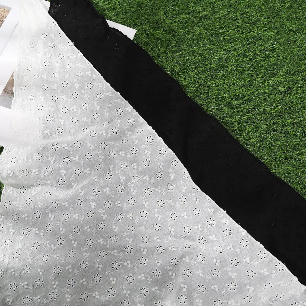White Flower Lace Triangle Scarf for Girls - Image 9